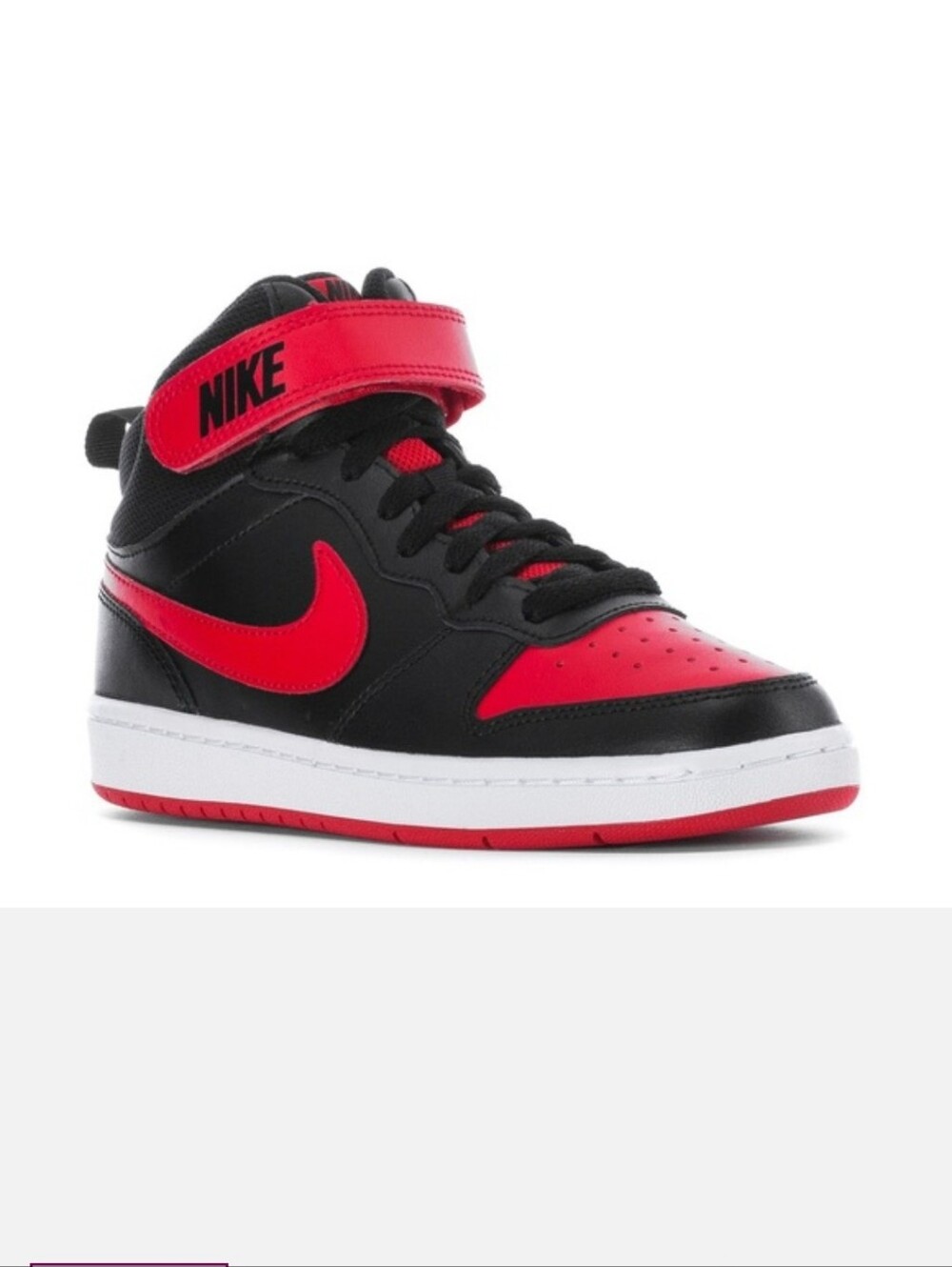 Nike Court Borough Mid 2 GS Bred Retro Black/Red 5.5Y CD7782-003 School Shoes